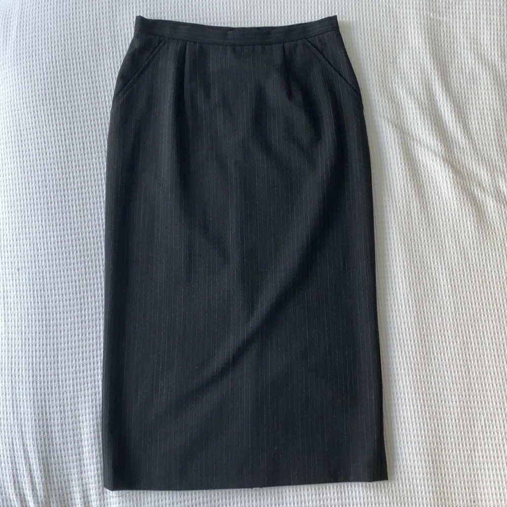 Dolce & Gabbana Vintage Midi Pinstripe Pencil Skirt